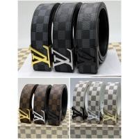 ราคา เข็มขัดผู้ชาย และผู้หญิง Damierขนาดกว้าง 3.8 ซม. ยาว 42-50 นิ้ว หัว LV (สีดำ/น้ำตาล/ขาว) ของพร้อมส่ง (25491336081)