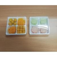ราคา กล่องพลาสติก 4 ช่อง กล่องใส่ขนม 4 ช่อง ฐานสีขาว [ แพ็ค 50 ชุด ] (5937488541)