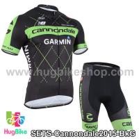 ราคา ชุดจักรยานแขนสั้นทีม Cannondale 15 (01) สีดำเขียว (11600350968)