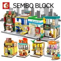 ราคา ตัวต่อร้านค้า Sembo Block ร้านค้า streetview Set 3 (4528058181)