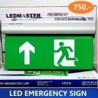 ราคา ป้ายทางหนีไฟฉุกเฉิน led สัญลักษณ์รูปคนวิ่งไปทางประตูหนีไฟ ลูกศรชี้ขึ้น ป้ายไฟฉุกเฉิน ป้ายทางออก (2905876980)