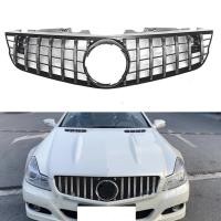 ราคา ตะแกรงด้านหน้าสําหรับ Mercedes-Benz R230 SL-Class 2009-2012 SL500 SL550 SL600 GT สีดํา/เงินรถกันชนด้านบนตาข่ายย่าง Gridauto ชิ้นส่วนตกแต่งรถ (44607614519)