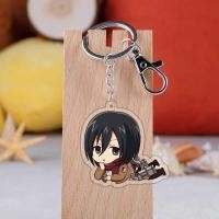 ราคา ของสะสมอนิเมะ Attack on Titan พวงกุญแจโปร่งใสของลีวายส์ ผู้บังคับการ Eren Mikasa (26980988666)