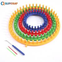 ราคา SUPERAF 1 ชุดสี่เหลี่ยมผืนผ้ารอบถัก Loom ทอผ้าผ้าพันคอเสื้อกันหนาวหมวกผ้าคลุมไหล่เย็บถักเครื่อง DIY Handmade Craft Braiding เครื่องมือร้อน (55557653162)