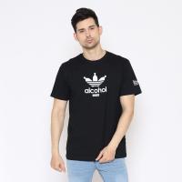 ราคา 17Seven Original เสื้อยืดแขนสั้นพิมพ์ลายสกรีนผู้ชาย 0505-ALCOHOL (29487914137)
