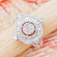 ราคา [PCPY Jewelry] แหวนเพชรแท้ เพชรเบลเยี่ยมคัต น้ำ100 ทองคำแท้18K (ทอง75.0%) มีการ์ดรับประกัน [18KPR3835] (24580753378)
