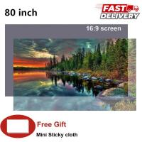 ราคา 【MI 24H】Projector screen จอโปรเจคเตอร์ 16:9 HD 4K 80นิ้ว จอผ้าโปรเจคเตอร์ เพิ่มแสงและสี คมชัดเพิ่มสูงถึง 2.5 เท่า (49908554763)