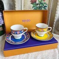 ราคา ชุดกาเเฟ KENZO 2 Duo ไม่ผ่านการใช้งาน พร้อมกล่อง ขนาด จานรอง W 16cm เเก้ว H 7.5cm W 8.5cm (3591124209)