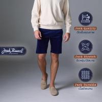 ราคา Jack Russel - Men Couduroy Shorts กางเกงขาสั้นลูกฝูกผู้ชาย - Handwerk JS-222/NAVY Slim Fit Navy (48953179066)
