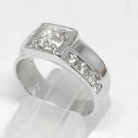 ราคา จิวเวอร์รี่มือสอง ของแท้ แหวนทองขาวฝังเพชรแท้เม็ดหลักขนาด 0.72 กะรัต (6244822652)