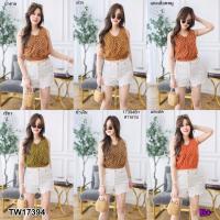 ราคา MF17394 เสื้อ #สาวอวบ เสื้อคอกระเช้า แต่งโบว์หลัง จั้มเอว ทรงน่ารัก เนื้อผ้า ผ้าถุงลายไทย เนื้อผ้าดีค่ะ ใส่รับสงกรานต์ (17336449821)