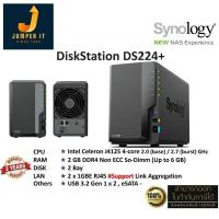 ราคา Synology NAS DiskStation รุ่น DS224+ (HDD 2 Bay, 4-core 2.0 (base) / 2.7 GHz, 2GB DDR4 Up to 6GB, 2 x GbE) ประกัน 2 ปี (25537754747)