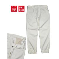 ราคา เอว30-32 Uniqlo Jogger ผ้าฝ้าย ปลายขาจั้ม สีขาว (28313309209)