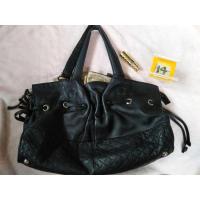 ราคา กระเป๋าสะพายไหล่หนังแท้สีดำssamzie (22505468219)