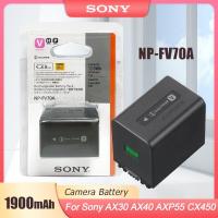 ราคา 100% Original Sony แบตเตอรี่กล้อง NP-FV70A NP FV70A สำหรับ Sony AX700 AX45 AX100E AX40 HDR-CX680แบตเตอรี่ (56908214337)