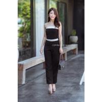 ราคา จั้มสีดำ จั้มขายาว จั้มสีเหลือง จั้มทรงสวย ชุดใส่ไปงาน (9472502571)