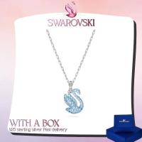 ราคา เครื่องประดับสวารอฟสกี้ เงินแท้ ส925 สร้อยคอมีจี้รูปหงส์ฟ้าขนาดเล็ก พร้อมกล่องบรรจุภัณฑ์ (45308966208)