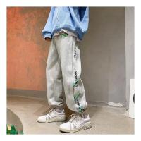 ราคา ผู้ชายพิมพ์ Sweatpants ins หลวม Harem Sweatpants Drawstring Feet S-3XL (46059460140)