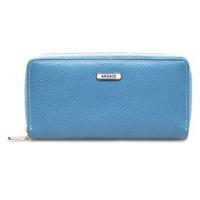 ราคา Chinatown Leather กระเป๋าเงินหนังแท้ซิปรอบยาวเปิดข้าง (สีฟ้า) (3811001)