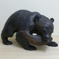ราคา งานแกะสลักไม้ หมีคาบปลา Handmade สินค้าญี่ปุ่นมือสอง (858013095)