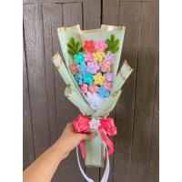 ราคา ช่อดอกเดซี่หลากสี ลวดกำมะหยี่ ช่อดอกไม้ประดิษฐ์ (24339418730)