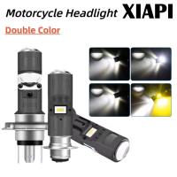 ราคา XIXI 1 PC LED ไฟหน้ารถจักรยานยนต์ H4 P15D CSP เลนส์สีขาวสีเหลือง Hi/Lo Beam Spotlight (44479765296)