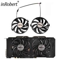ราคา 2 ชิ้น/ล็อตพัดลมระบายความร้อนสําหรับ XFX Radeon R9 370X 380X R7 350 360 370 RX 460 560 กราฟิกการ์ด Cooler พัดลม FDC10U12S9-C (55157272737)