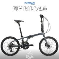 ราคา 2024 TRINX Flybird 4.0 จักรยานพับได้ เฟรมอลูมิเนียม Shimano Tiagra 2x10 speed, Hydraulic Brake, Wheel 20" (25483553832)