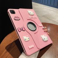 ราคา ส่งในพื้นที่เคสป้องกัน iPadหมุนได้ 360°HELLO KITTYเหมาะสำหรับรุ่นgen9 Air4/5 MINI7 Gen11 Air8 (25658069573)