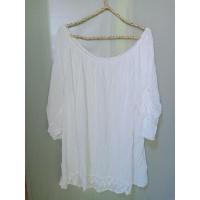 ราคา Aส607(ถ40)#เสื้องานผ้าฝ้ายแต่งลายลูกไม้ชายเสื้อสีขาวแขนเสื้อแต่งกระดุมสามารถพับแขนได้รอบอก:44"แขนยาว : 17" (20845489285)