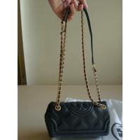 ราคา ต้นฉบับ TORY BURCH Soft Fleming Black Mini Preloved (40752675007)