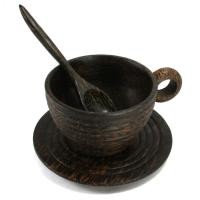 ราคา ชุดถ้วยกาแฟไม้ตาลเกลียวสวยๆ (26819306182)
