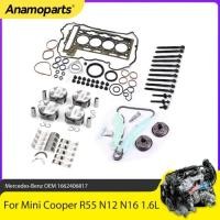 ราคา Engine Overhaul Rebuild Kit Fit 1.6 L N12 N16 Gas For Mini Cooper Clubman R55 R56 1.6L Timing Chain (43828830513)
