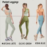ราคา Pocket Leggings กางเกงออกกำลังกาย กางเกงโยคะ เอวสูง เป้าสามเหลี่ยม ยาว9ส่วน กระชับ เก็บทรง ผ้าดี / พร้อมส่งจากไทย** (18138887639)
