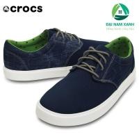 ราคา Crocs CitiLane Canvas รองเท้าแฟชั่นผู้ชาย (สีกรมท่า) (41677780622)