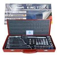 ราคา ชุดบล็อก EURO KING TOOLS 4 หุน และประแจแหวนข้าง-ปากตาย จำนวน 29 ชิ้น ของแท้100% (28824577781)