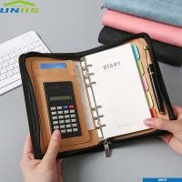 ราคา Uniis สมุดโน้ตบุ๊ก ปกหนัง PU ขนาด A6 มีซิป พร้อมเครื่องคิดเลข (25671911566)