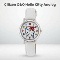 ราคา Citizen Q&Q Hello Kitty Analog Waterproof Watch for Women with Leather Strap - White (50255635515)