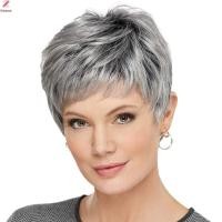 ราคา วิกผมสั้นตรง สีเงินและสีเทา สำหรับผู้หญิง ในสไตล์อเมริกันและยุโรป - อินเทรนด์ (44559501864)