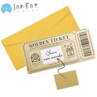ราคา JANFAT Golden Ticket Scratch- Card, Scratch Ticket Concert Ticket, with Envelope Party Favor Raffle Gift Scratch- Card for Kids Women Men (47759291684)