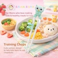 ราคา ตะเกียบหัดคีบ ตะเกียบเด็ก ตะเกียบฝึกกิน Training Chopsticks ลายการ์ตูน สำหรับเด็ก Baan Raya (25616161209)