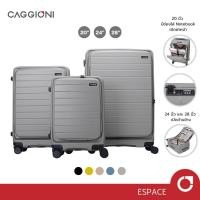 ราคา Caggioni กระเป๋าเดินทางล้อลาก เปิดฝาหน้า Espace เอสเปซ (N20022) ขนาด 20/24/29 นิ้ว วัสดุ PC ล้อโช๊คสปริง : สีเทา (23372982412)