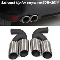 ราคา Car Accessories Quad Exhaust Tip For Porsche Cayenne 958 92A V6 V8 2011-2014 Black Rear Exhaust Pip (57254577524)