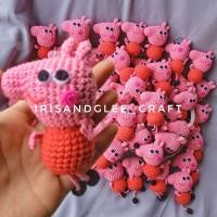 ราคา GANTUNGAN พวงกุญแจถัก Peppa Pig/ พวงกุญแจถักรูปตัวอักษร Peppa Pig ของที่ระลึก (57859146409)