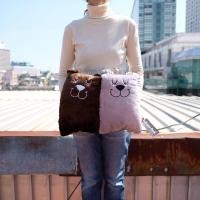 ราคา หมอนอิง หมา น้ำตาลเทา ติดกัน 16x11นิ้ว สุนัข Anee Park อานี ปาร์ค (6377225991)