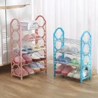 ราคา DapurCantik ชั้นวางรองเท้าอลูมิเนียมพลาสติก 4 ชั้น - RAKW4 (16449056611)