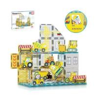 ราคา PicassoTiles 45 Pc Construction Adventure Magnet Tile Set with Action Figures (27713548880)