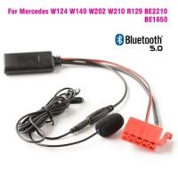 ราคา Car bluetooth Wireless Microphone Adapter Stereo AUX IN Music For Mercedes W124 W140 W202 W210 R12 (55655682466)