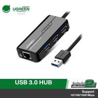 ราคา UGREEN รุ่น 20265 Ethernet Adapter USB Gigabit Network Adapter With USB 3.0 HUB 3 Ports (5475470601)