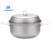 ราคา Camping Pure Titanium Portable Skillet Outdoor Light Steamer Outdoor Multi-Functional Ultra Light Pan (54908438266)
